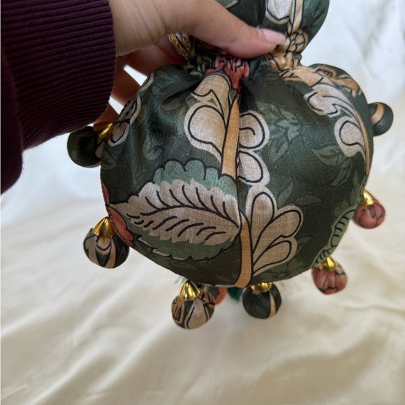 Ozel Bohemian, printed green tassel bag - Picture 5 of 12